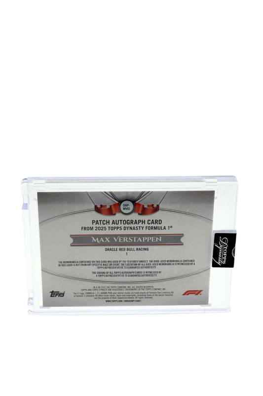 2025 Topps Dynasty Max Verstappen Patch Auto #1/2