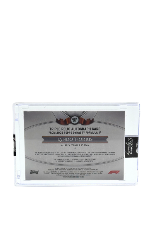 2025 Topps Dynasty Lando Norris Triple Patch Auto #1/2