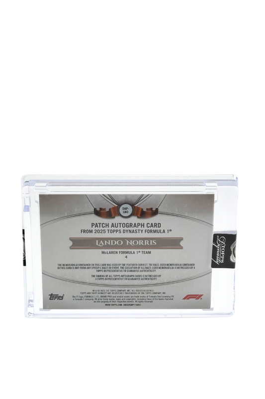 2025 Topps Dynasty Lando Norris Patch Auto #2/10