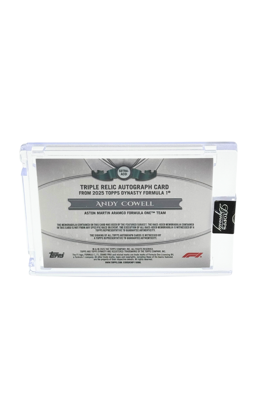 2025 Topps Dynasty Andy Cowell Triple Patch Auto #2/5