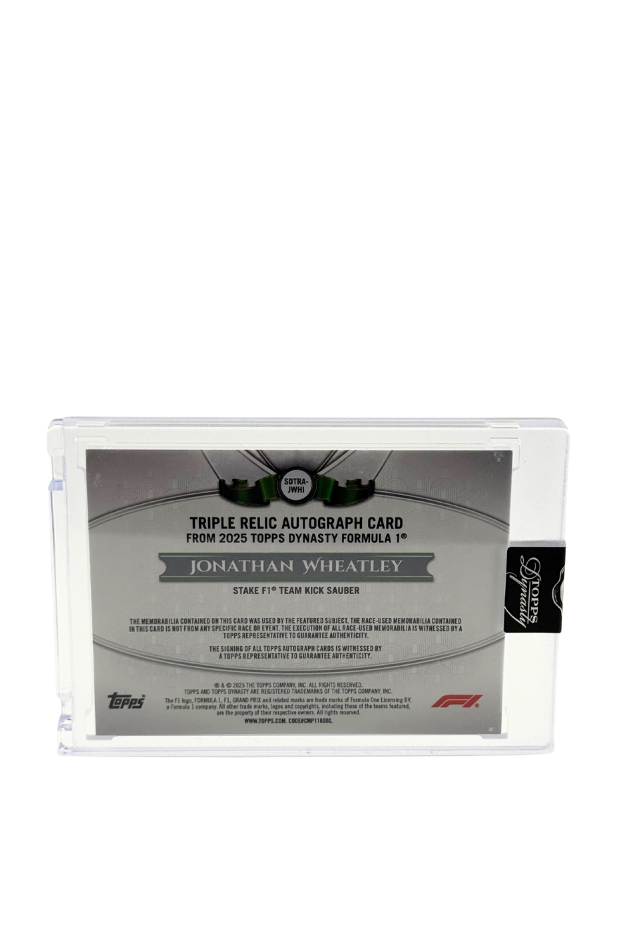 2025 Topps Dynasty Jonathan Wheatley Triple Patch Auto #1/1