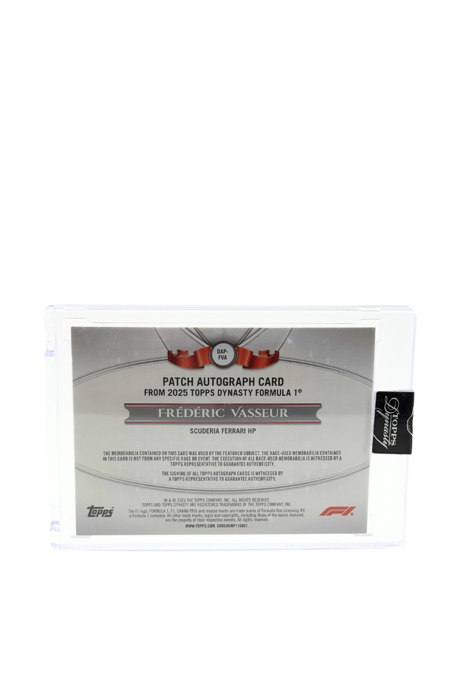 2025 Topps Dynasty Frederic Vasseur Patch Auto #2/10