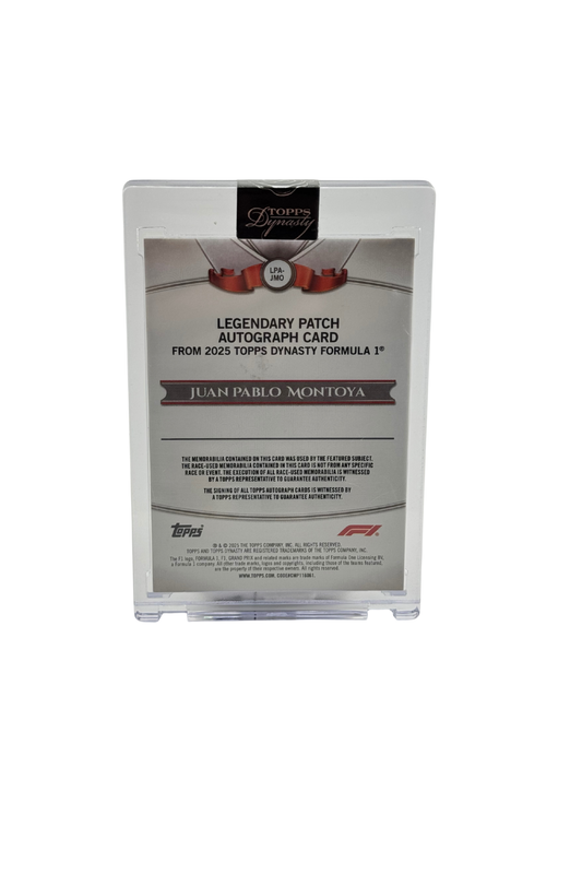 2025 Topps Dynasty Juan Pablo Montoya Double Patch Auto #2/2