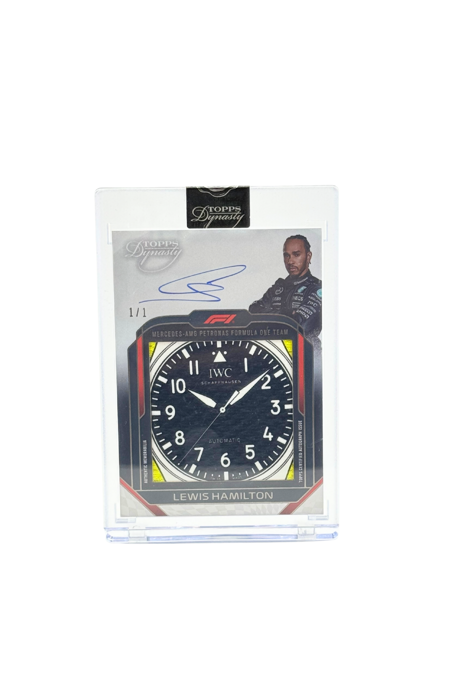 2024 Topps Dynasty Lewis Hamilton Watch Face Patch Auto #1/1