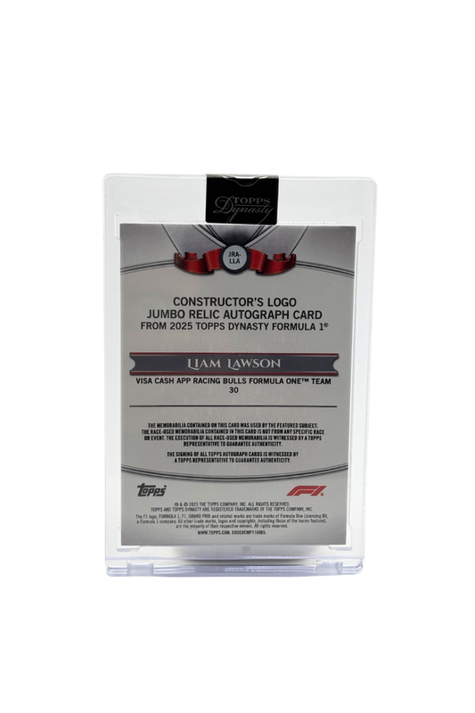 2025 Topps Dynasty Liam Lawson Rookie Patch Auto #1/1