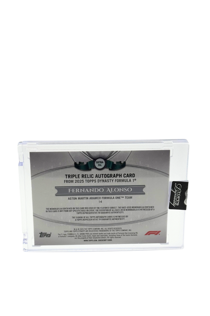 2025 Topps Dynasty Fernando Alonso Triple Patch Auto #8/10