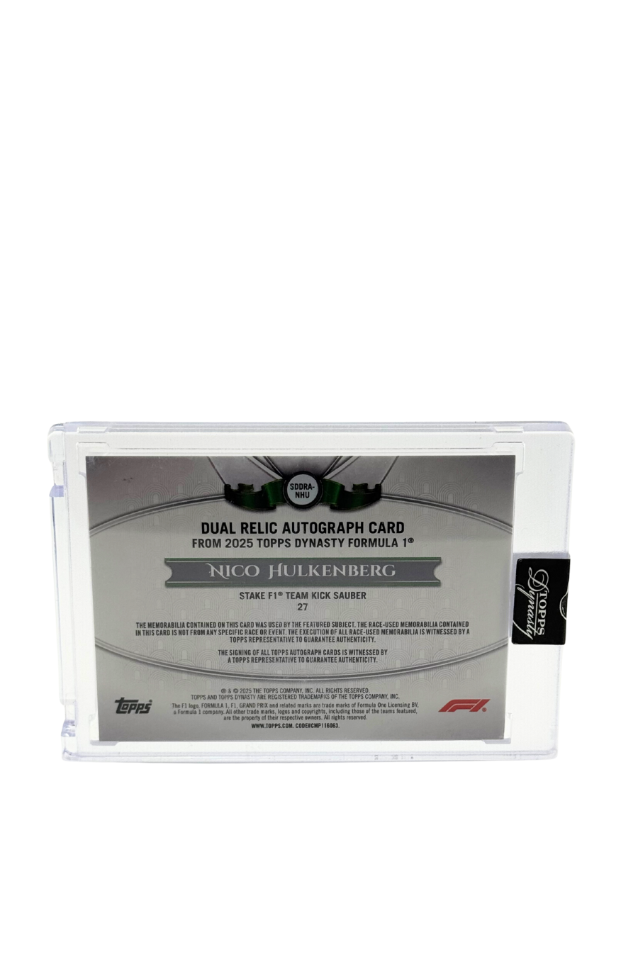 2025 Topps Dynasty Nico Hulkenberg Double Patch Auto #6/10