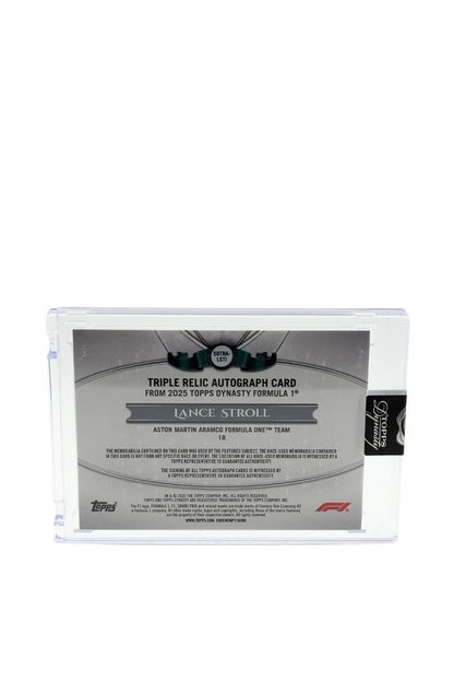 2025 Topps Dynasty Lance Stroll Triple Patch Auto #3/5