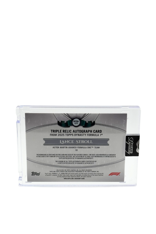 2025 Topps Dynasty Lance Stroll Triple Patch Auto #3/5