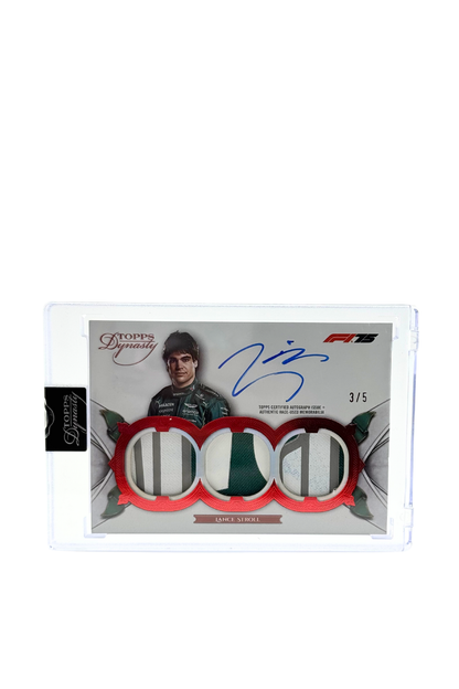 2025 Topps Dynasty Lance Stroll Triple Patch Auto #3/5