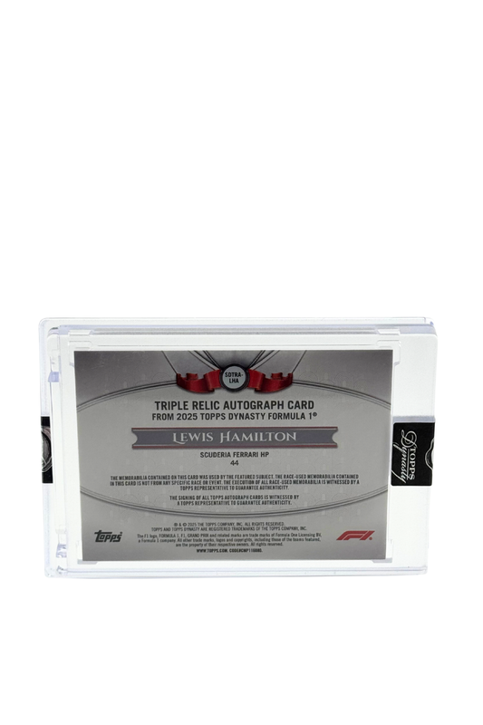 2025 Topps Dynasty Lewis Hamilton Triple Patch Auto #8/10