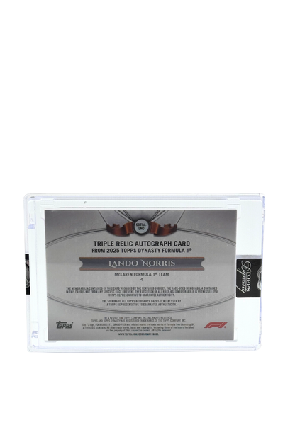 2025 Topps Dynasty Lando Norris Triple Patch Auto #1/2