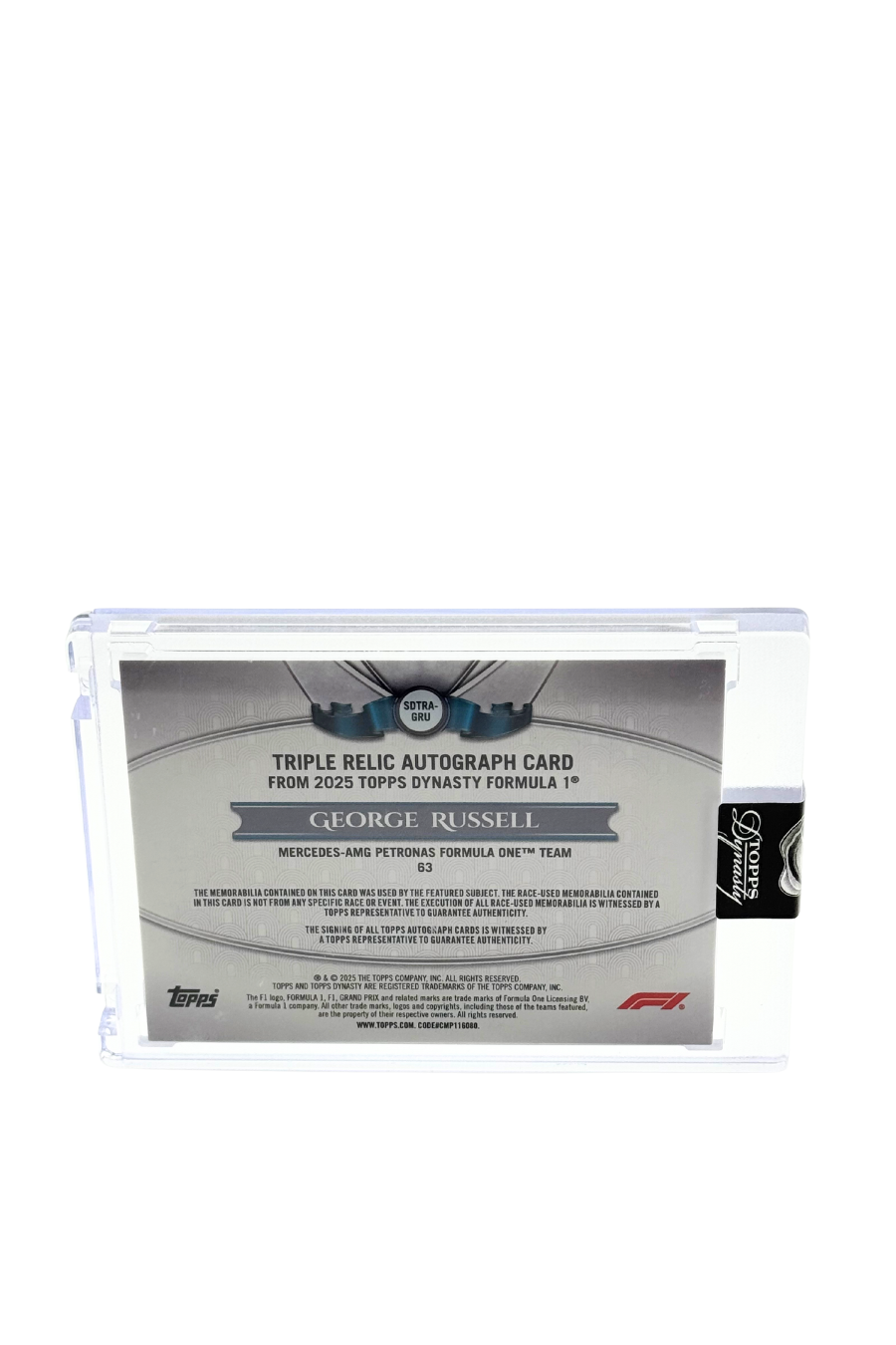 2025 Topps Dynasty George Russell Triple Patch Auto #3/5