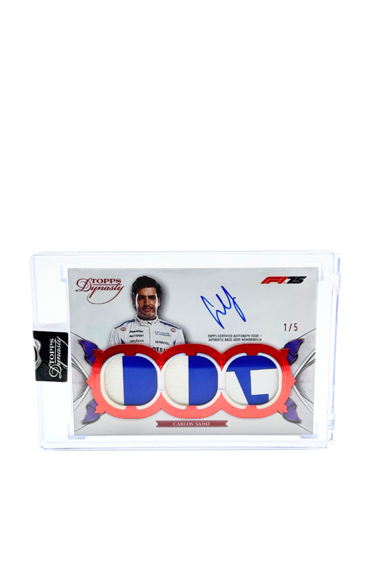 2025 Topps Dynasty Carlos Sainz Triple Patch Auto #1/5