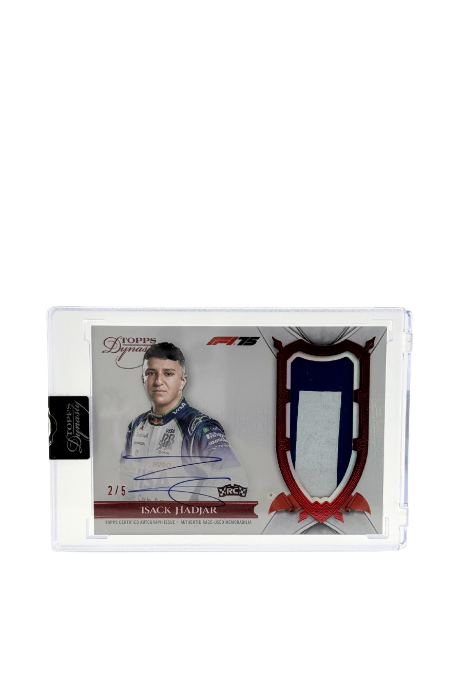 2025 Topps Dynasty Isack Hadjar Rookie Patch Auto #2/5