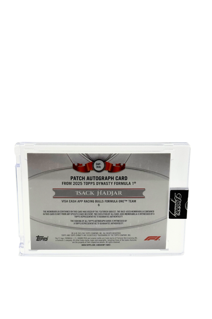 2025 Topps Dynasty Isack Hadjar Rookie Patch Auto #7/10