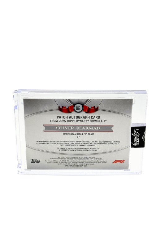 2025 Topps Dynasty Oliver Bearman Patch Auto #3/5