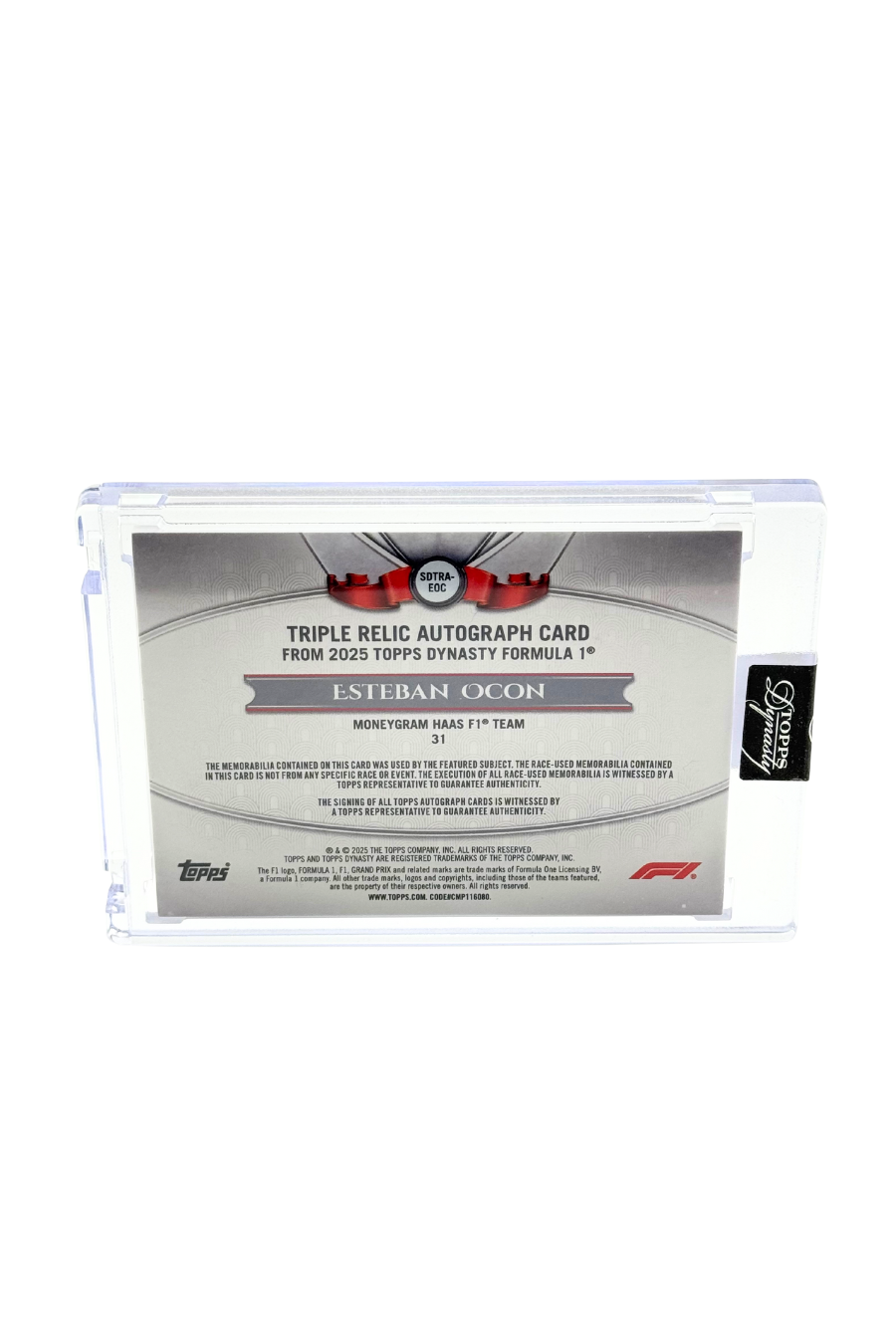 2025 Topps Dynasty Esteban Ocon Triple Patch Auto #1/5