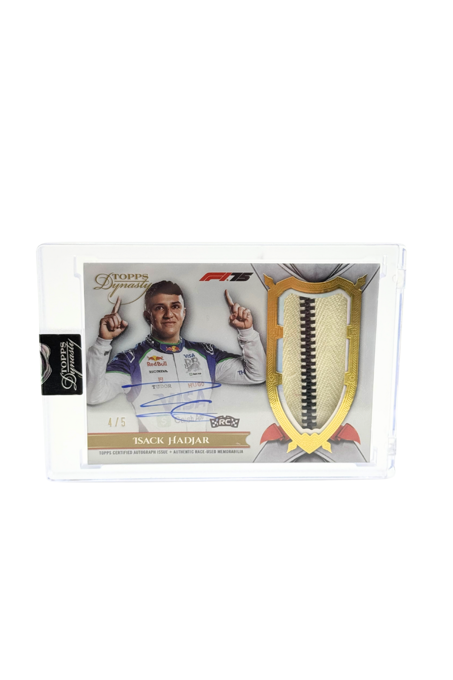 2025 Topps Dynasty Isack Hadjar Zipper Patch Auto #4/5