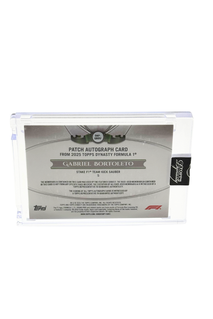 2025 Topps Dynasty Gabriel Bortoleto Patch Auto #2/2