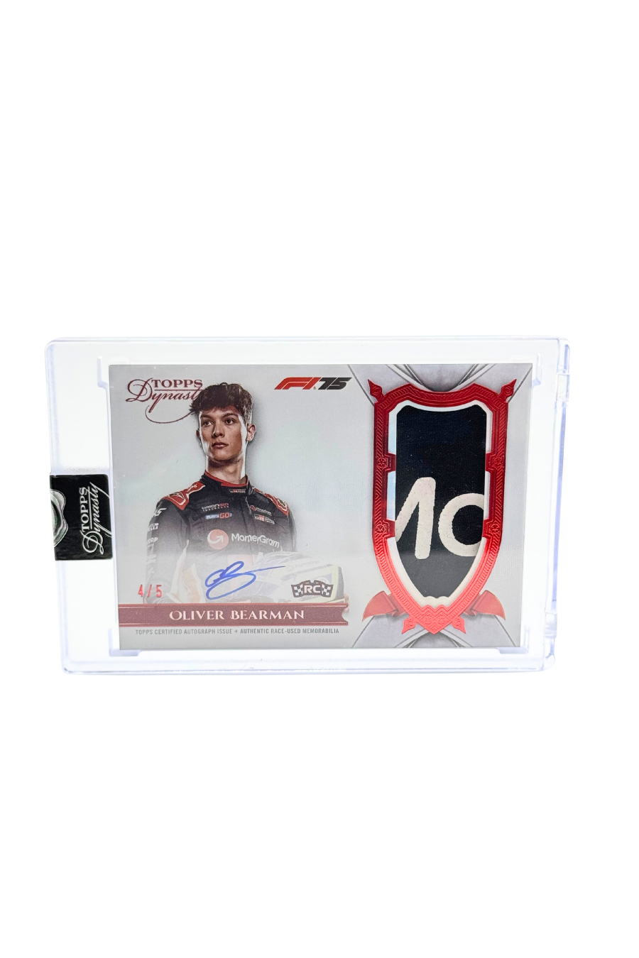 2025 Topps Dynasty Oliver Bearman Patch Auto #4/5