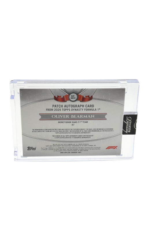 2025 Topps Dynasty Oliver Bearman Patch Auto #4/5