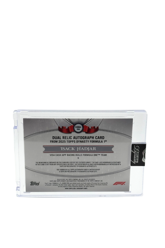 2025 Topps Dynasty Isack Hadjar Rookie Double Patch Auto #3/10