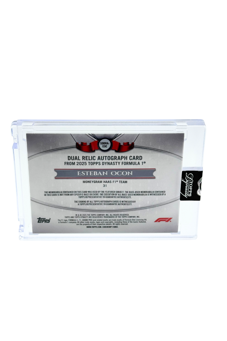 2025 Topps Dynasty Esteban Ocon Double Patch Auto #6/10