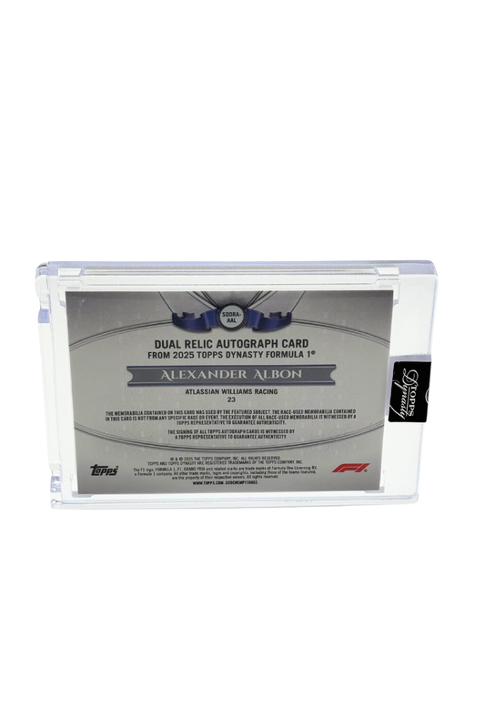 2025 Topps Dynasty Alex Albon Double Patch Auto #6/10