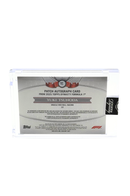 2025 Topps Dynasty Yuki Tsunoda Patch Auto #3/5