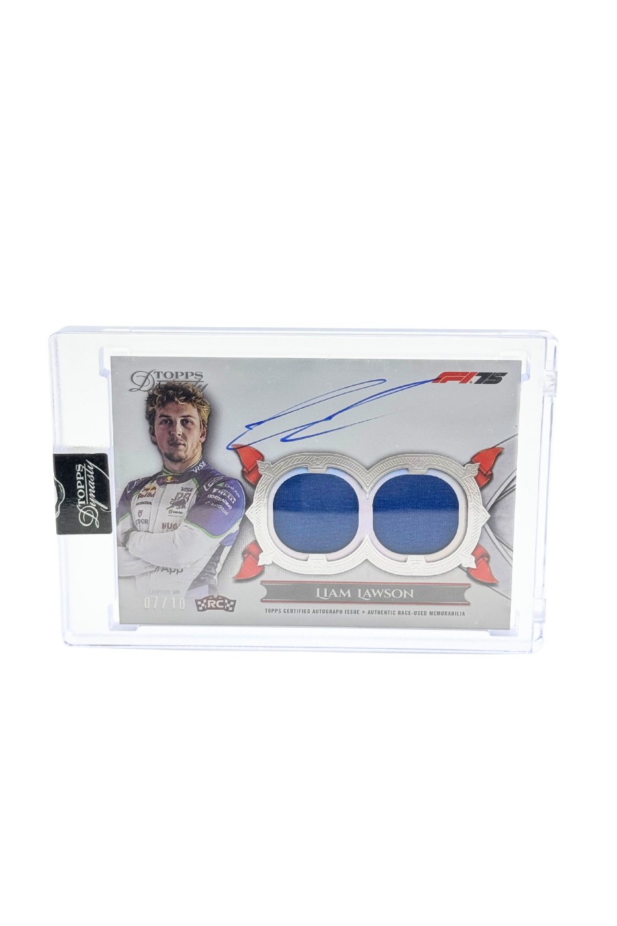 2025 Topps Dynasty Liam Lawson Double Patch Auto #7/10