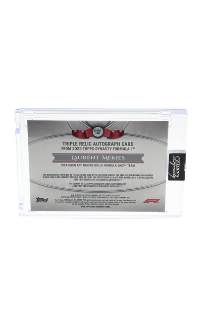 2025 Topps Dynasty Laurent Mekies Triple Patch Auto #1/10