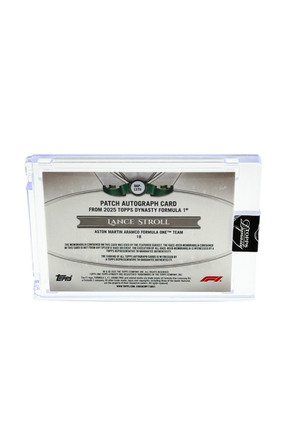 2025 Topps Dynasty Lance Stroll Patch Auto #2/2