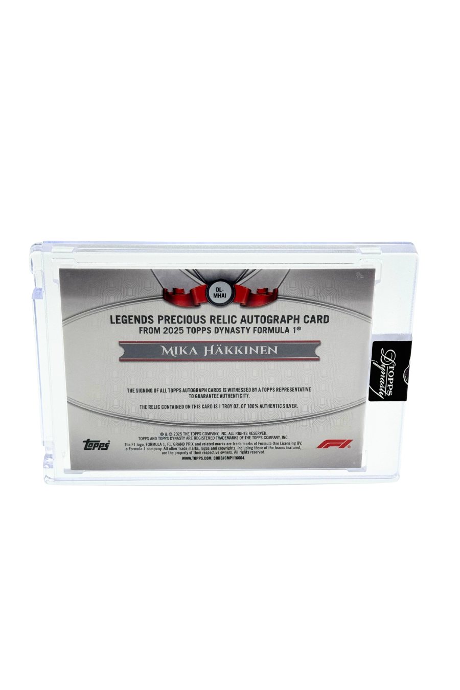 2025 Topps Dynasty Mika Hakkinen Precious Relic Auto #7/10