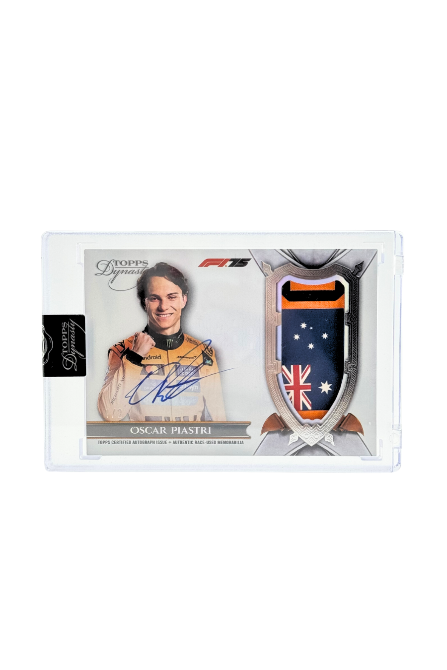 2025 Topps Dynasty Oscar Piastri Flag Patch Auto 1/2