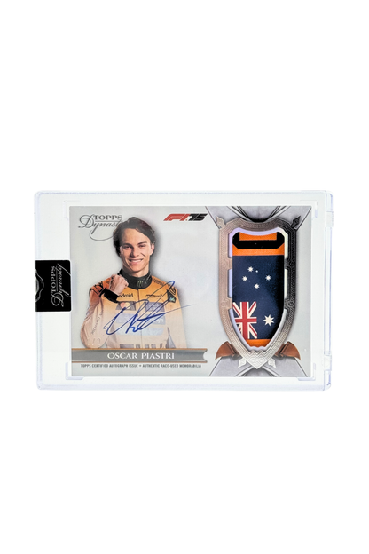 2025 Topps Dynasty Oscar Piastri Flag Patch Auto 1/2