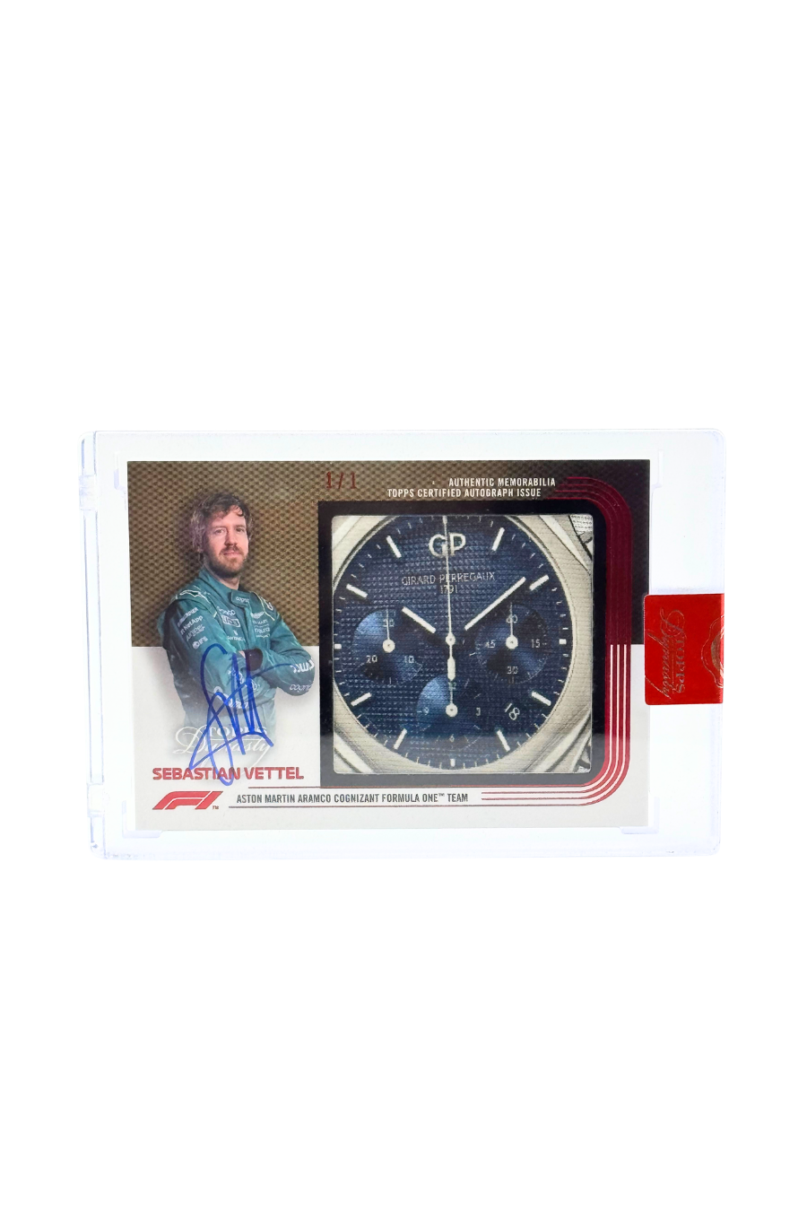 2022 Topps Dynasty Sebastian Vettel Watch Face Patch Auto #1/1