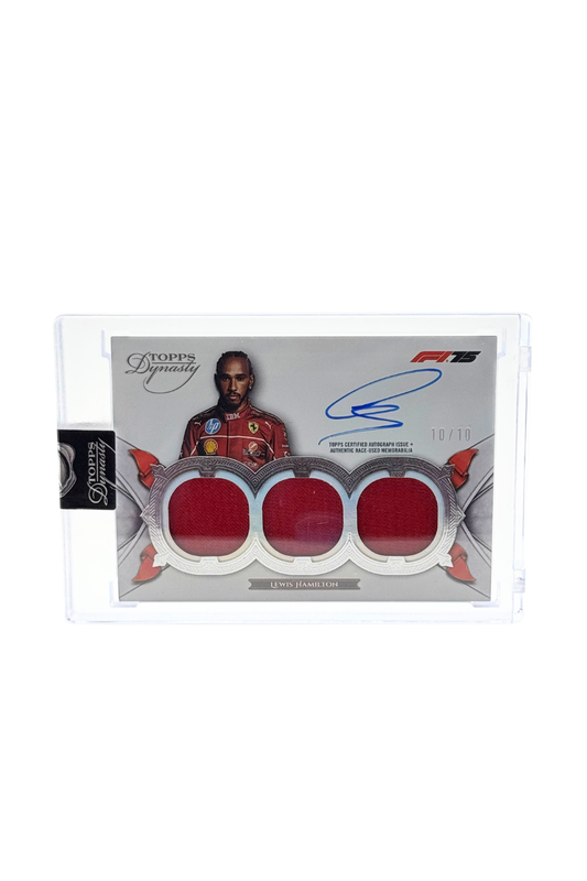 2025 Topps Dynasty Lewis Hamilton Triple Patch Auto #10/10