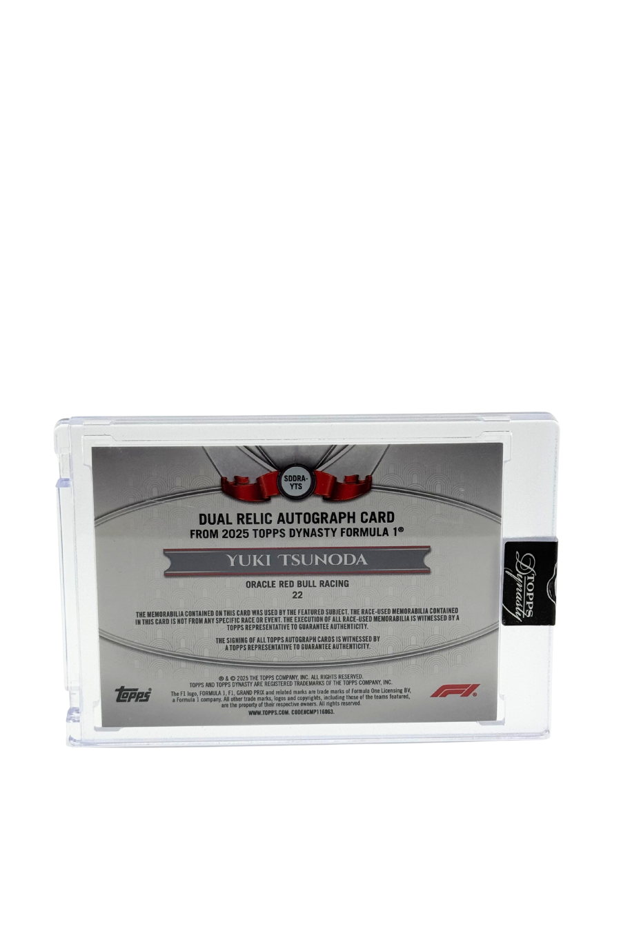 2025 Topps Dynasty Yuki Tsunoda Double Patch Auto #1/1