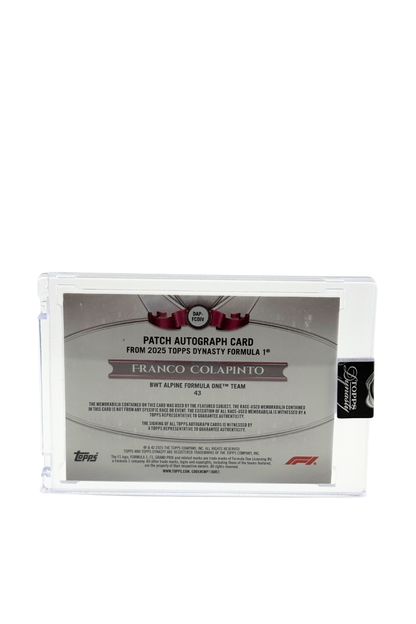 2025 Topps Dynasty Franco Colapinto Patch Auto #1/2