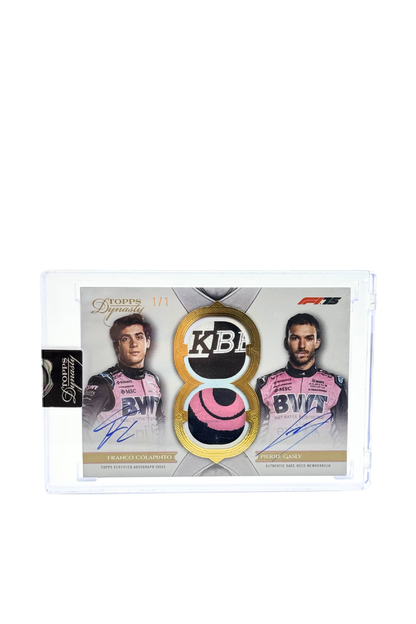 2025 Topps Dynasty Franco Colapinto & Pierre Gasly Dual Patch Auto #1/1