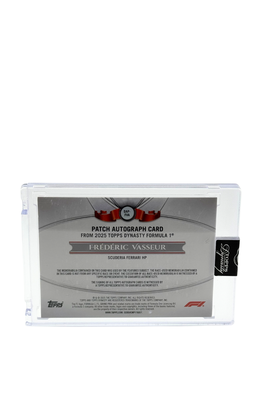 2025 Topps Dynasty Frederic Vasseur Patch Auto #4/10