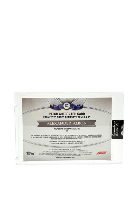 2025 Topps Dynasty Alex Albon Patch Auto #3/5