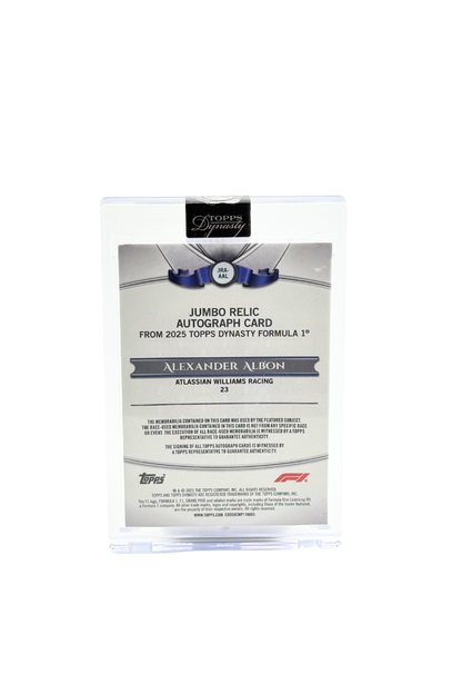 2025 Topps Dynasty Alex Albon Jumbo Patch Auto #1/1