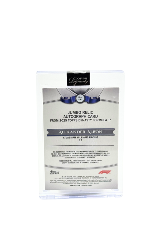 2025 Topps Dynasty Alex Albon Jumbo Patch Auto #1/1