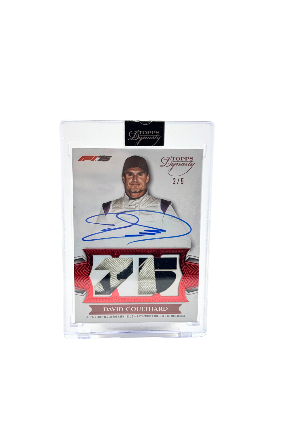 2025 Topps Dynasty David Coulthard Patch Auto #2/5
