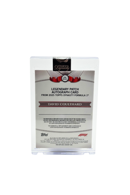 2025 Topps Dynasty David Coulthard Patch Auto #2/5