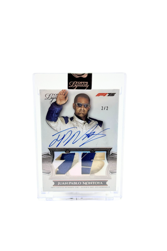 2025 Topps Dynasty Juan Pablo Montoya Double Patch Auto #2/2