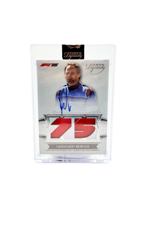 2025 Topps Dynasty Gerhard Berger Double Patch Auto #8/10