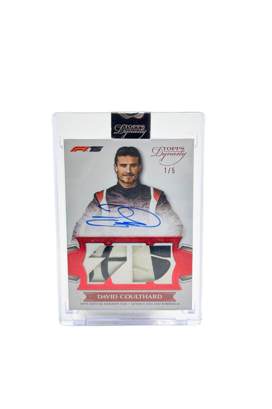 2025 Topps Dynasty David Coulthard Double Patch Auto #1/5